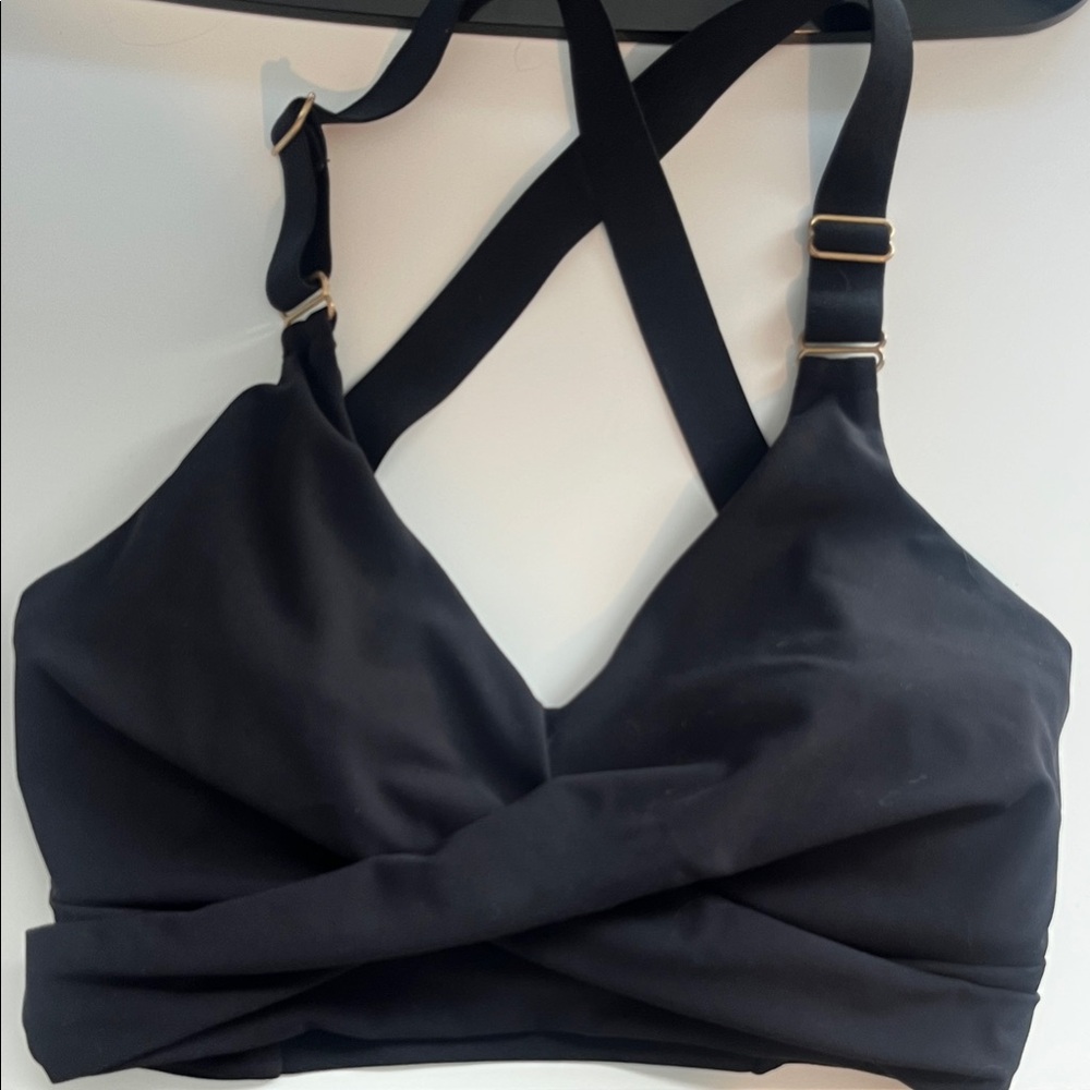 BuffBunny Black Candy Wrap Sports Bra